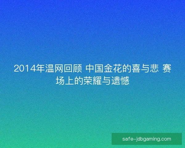 2014年温网回顾 中国金花的喜与悲 赛场上的荣耀与遗憾