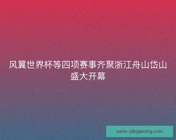 风翼世界杯等四项赛事齐聚浙江舟山岱山盛大开幕